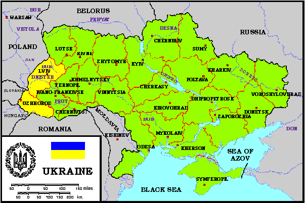 ukraine villes cartes