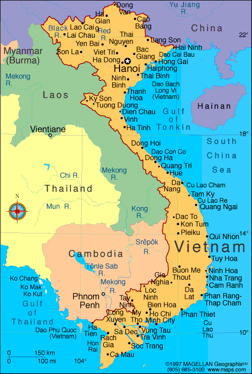 cartes du vietnam