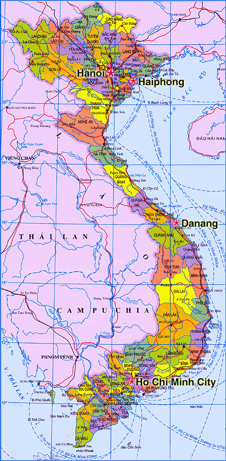 politique carte du vietnam