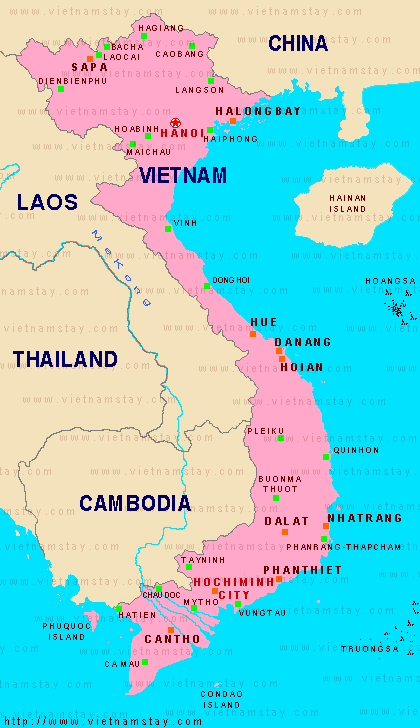 vietnam politique carte