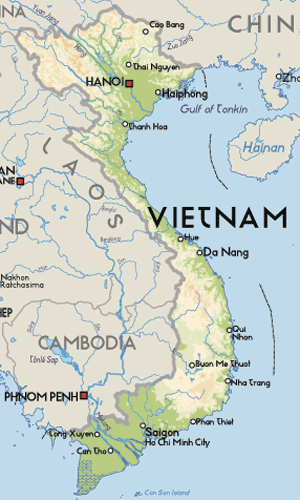 vietnam carte hanoi