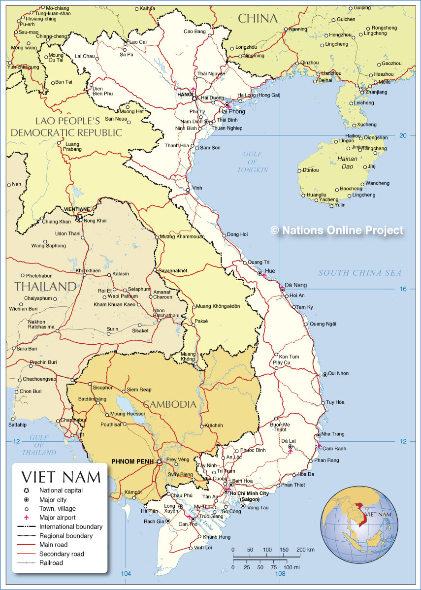 vietnam politique carte