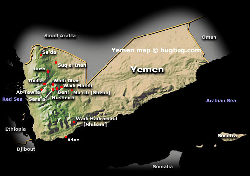 yemen satellite carte