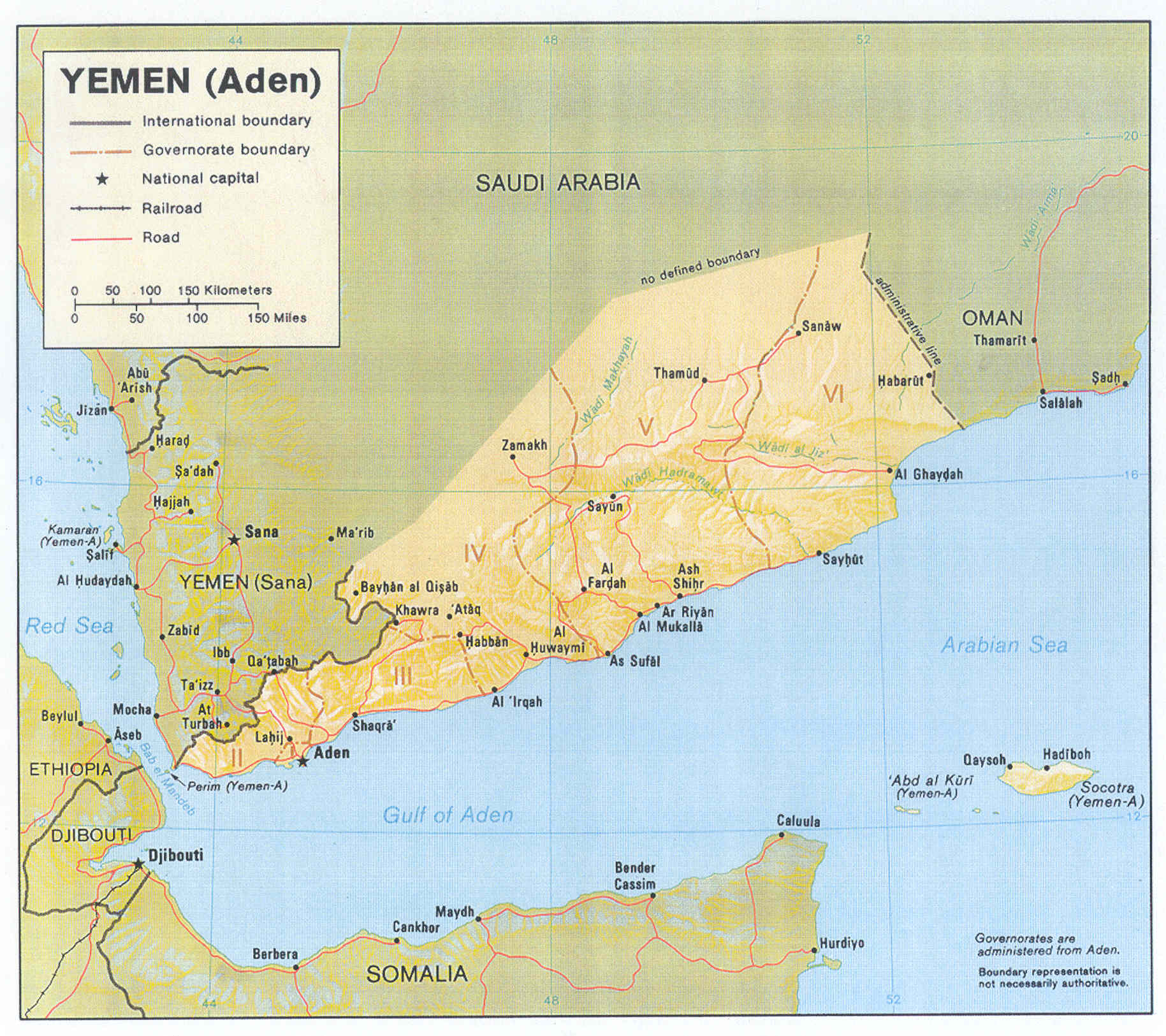 yemen soulagement carte