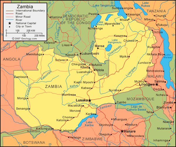 carte du zambie