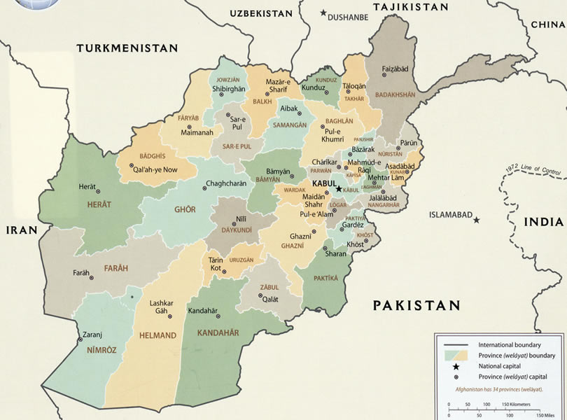 Carte de Afghanistan