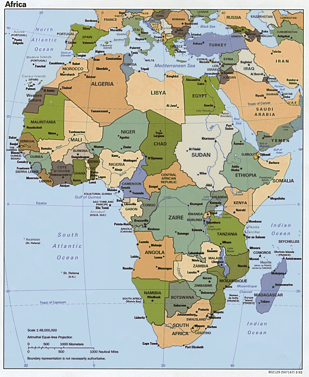 afrique pays carte