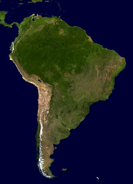 Amerique du Sud image satellite