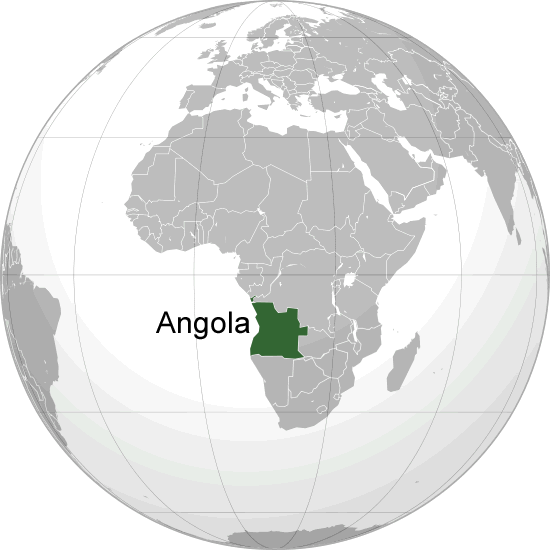 ou se trouve angola
