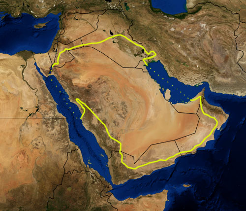 arabie saoudite image satellite