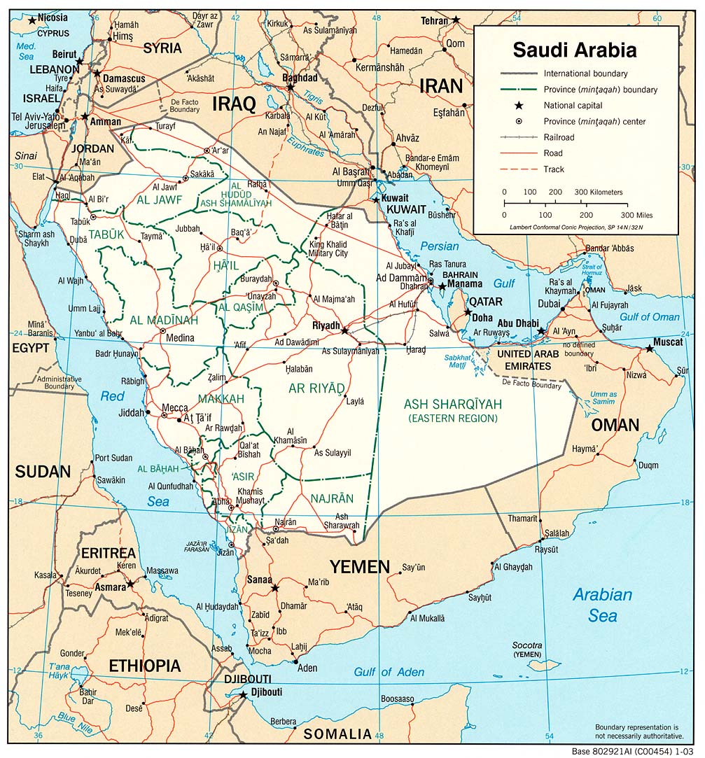 carte de arabie saoudite