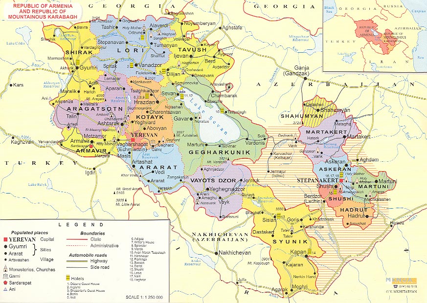 armenie politique carte