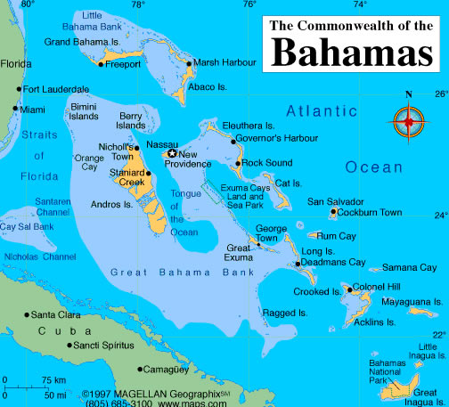 Carte de Bahamas