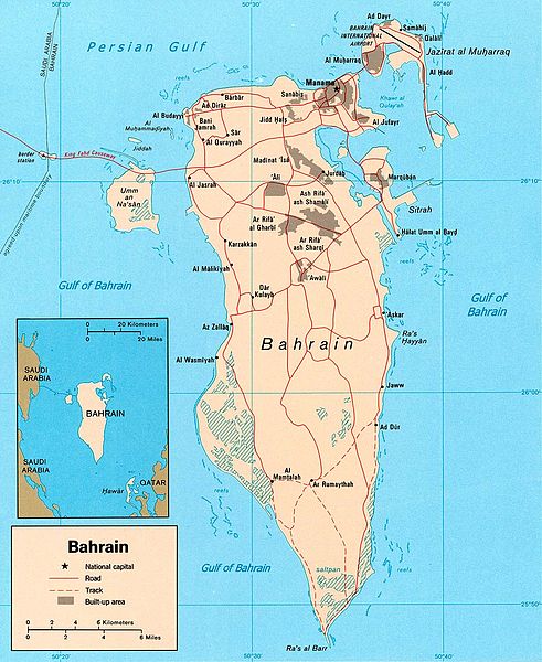 bahrein politique carte