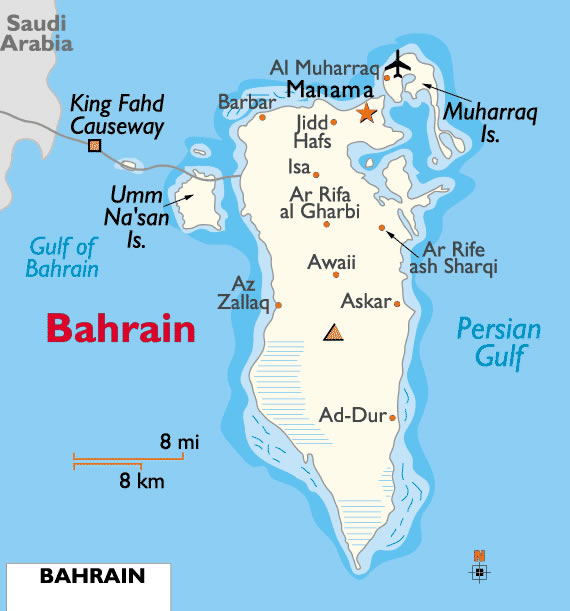 carte de bahrein
