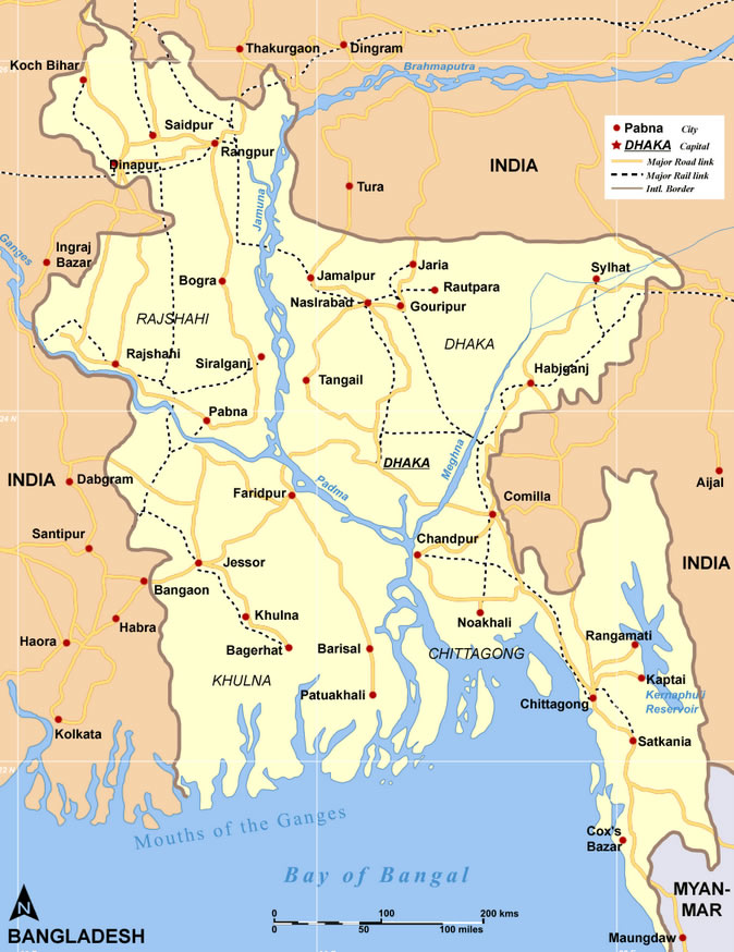 Carte de Bangladesh