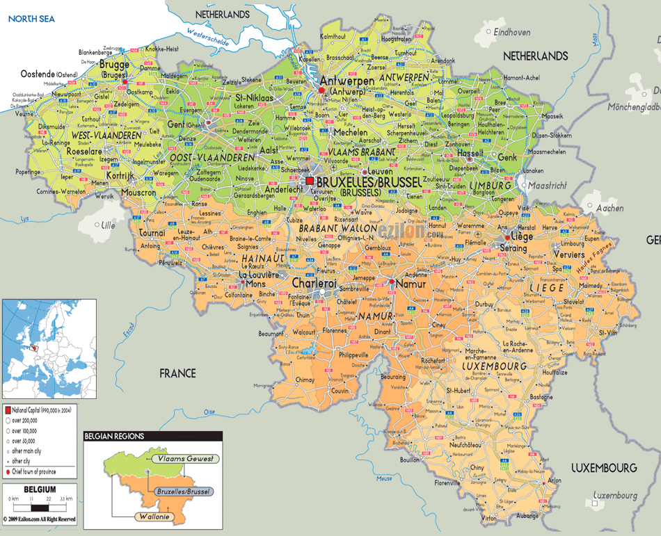 belgique politique carte