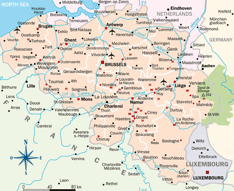 Carte de Belgique