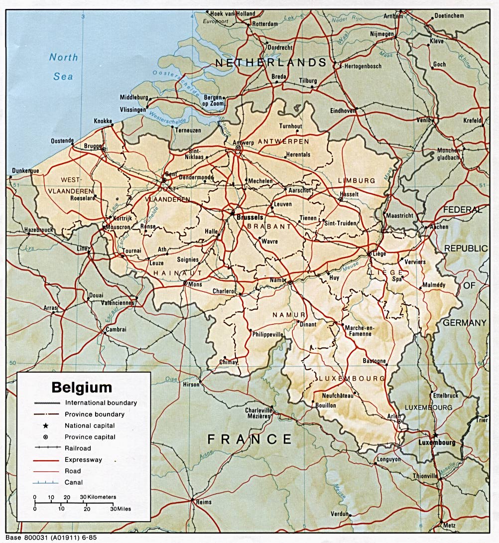 carte de belgique