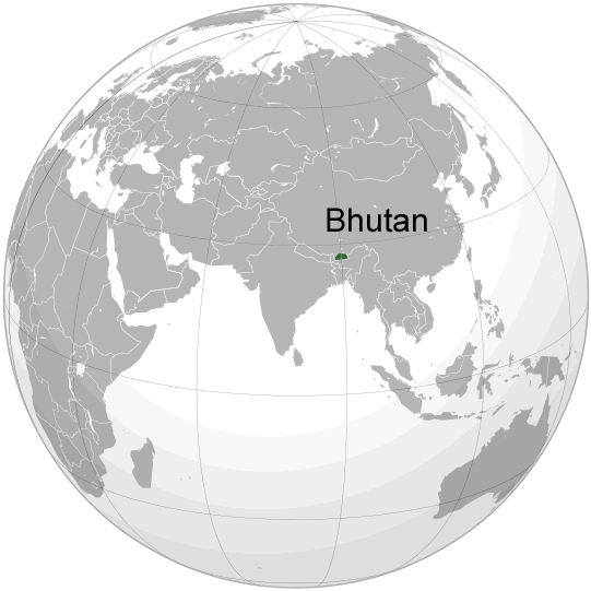 ou se trouve bhoutan