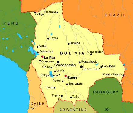 carte de bolivie