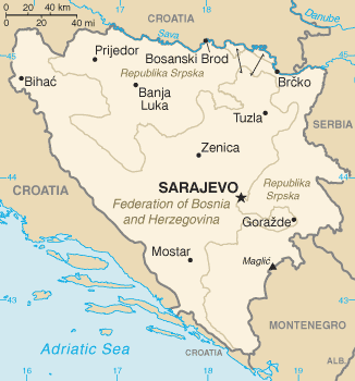 carte de bosnie herzegovine