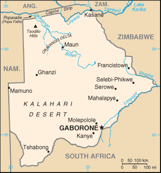 Botswana carte