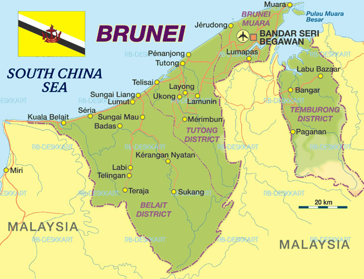 Carte de Brunei