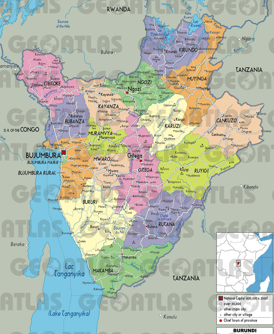 burundi politique carte