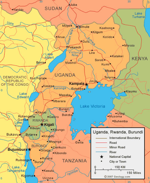 Carte de Burundi