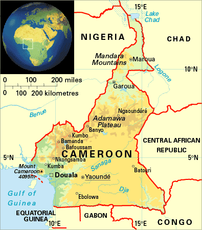 carte de cameroun