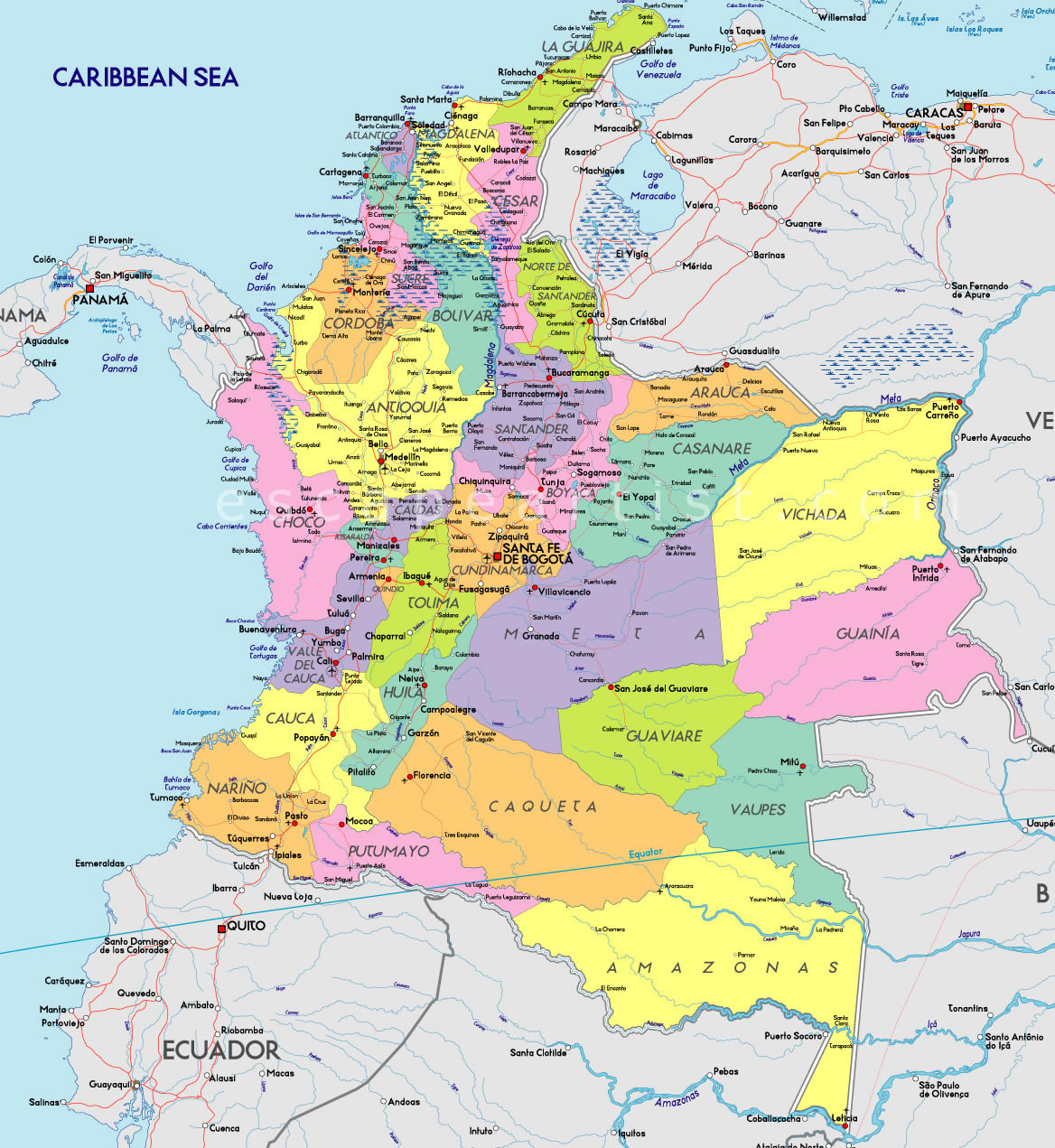 colombie carte