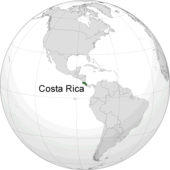 ou se trouve Costa Rica