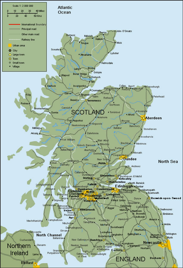 Carte de Ecosse