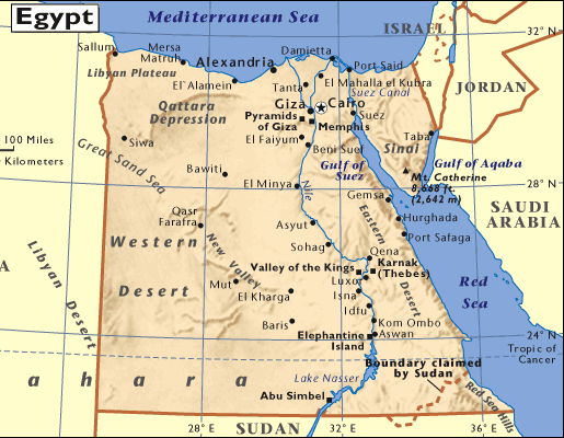 carte de egypte