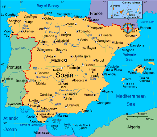 espagne carte