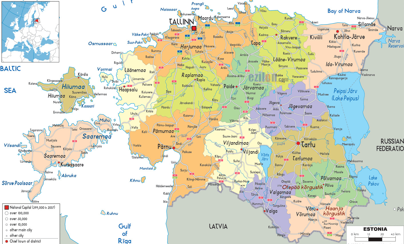 estonie politique carte