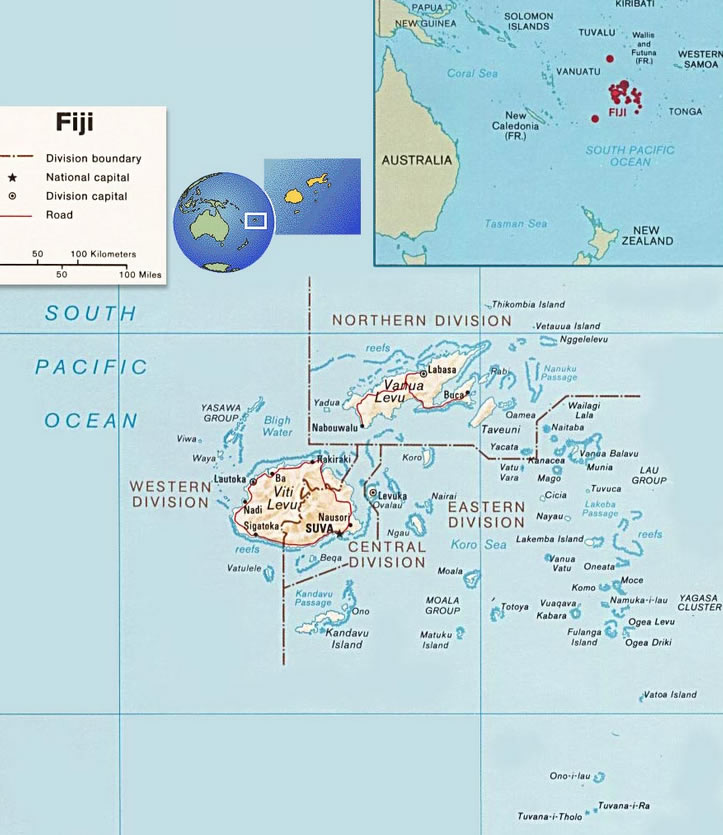 Carte de Fidji