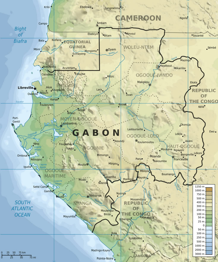 Carte de Gabon