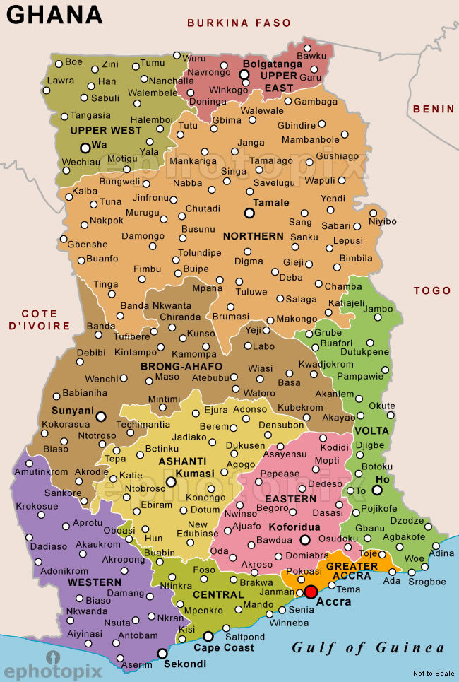 administratif carte de ghana