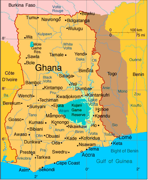 carte de Ghana