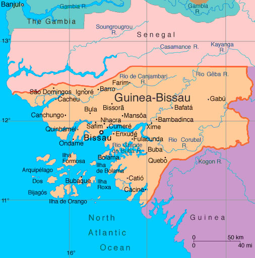carte de guinee Bissau