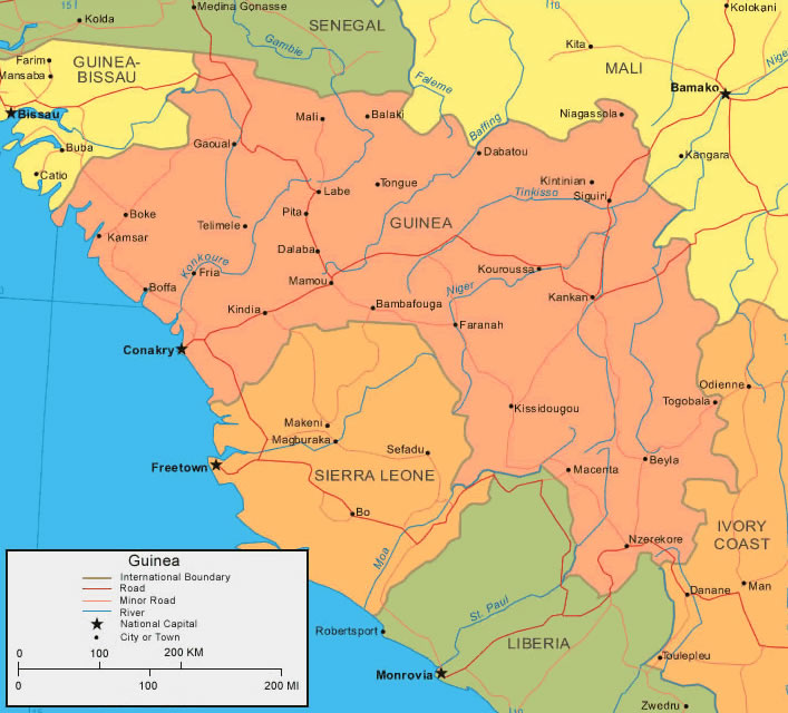 Carte de Guinee