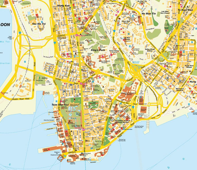 Carte de Hong Kong