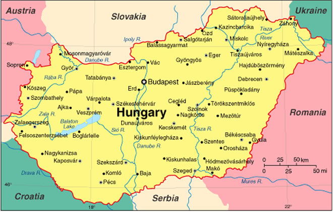 Carte de Hongrie
