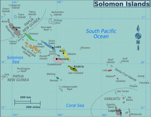 Carte de Iles Salomon