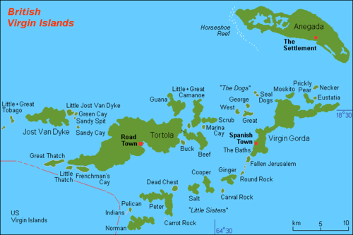 Iles Vierges Britanniques carte