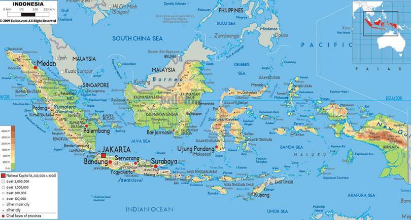 Carte de Indonesie