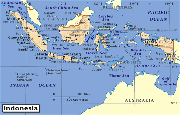 carte de Indonesie