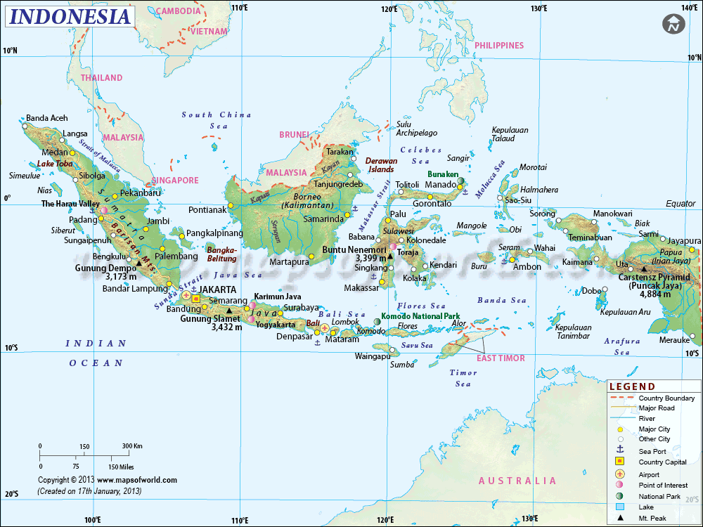 Indonesie carte